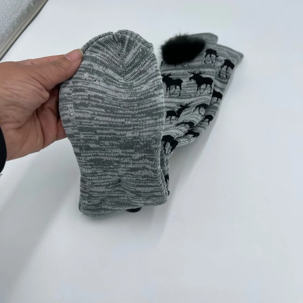 Born Full Cushion Moose Print Socks - Over the Calf